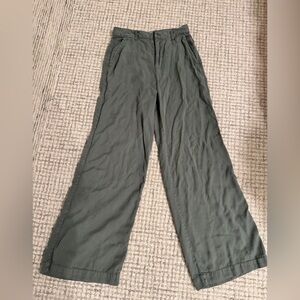 Pistola wide leg olive green pants
